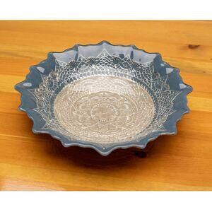 Azzurra Silver decorative glass bowl from Turkey